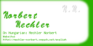 norbert mechler business card